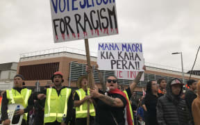 A hīkoi in Dargaville was held amid the stoush between Kaipara Mayor Craig Jepson and Māori ward councillor Pera Paniora.