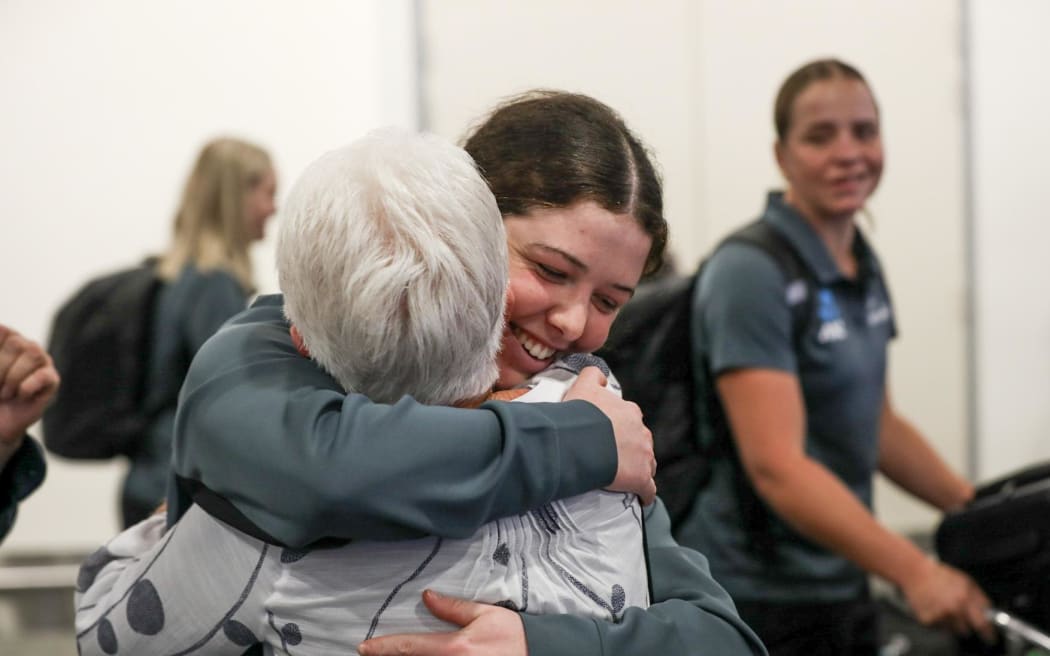 The White Ferns arrive home in Christchurch after lifting the T20 World Cup in Dubai.