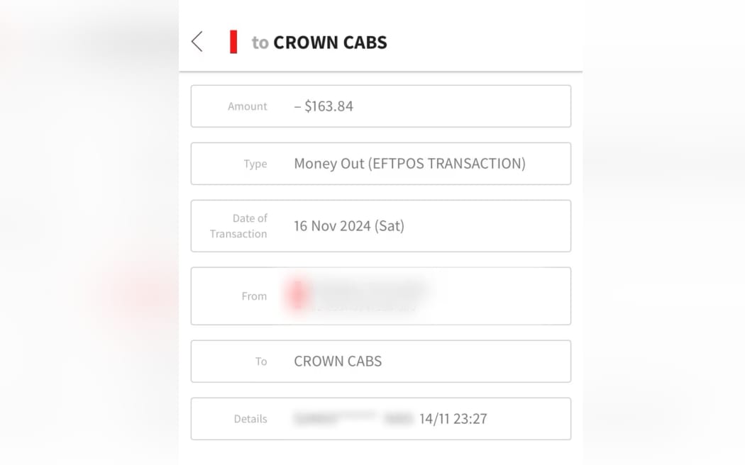 When the woman checked her bank statement, she saw she was charged $163.43 by Crown Cabs – averaging out to be just over $17 per km.
