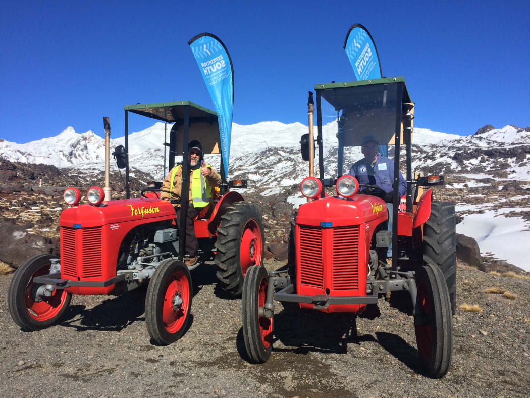 The Tractors on Mt Ruapehu, where Sir Ed first experienced snow.