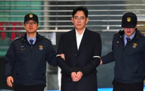 Lee Jae-yong, vice president of Samsung Electronics Co. and Samsung Group's heir apparent, arrives at the office of the special prosecutor's team in southern Seoul, South Korea, 25 February 2017.