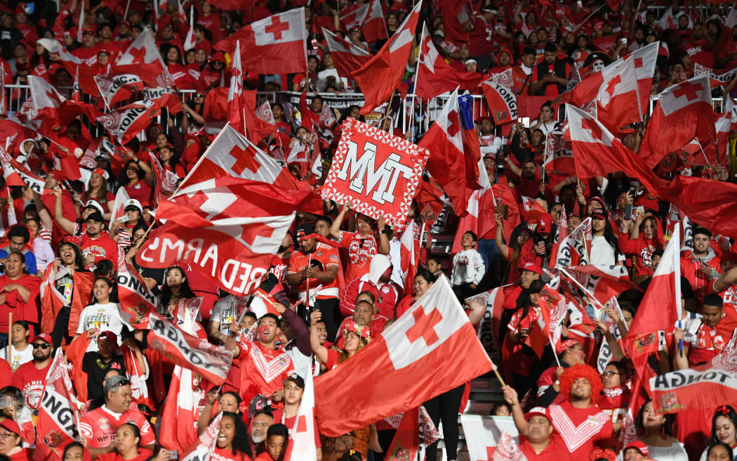 Fans during Tonga v Australia rugby league test match