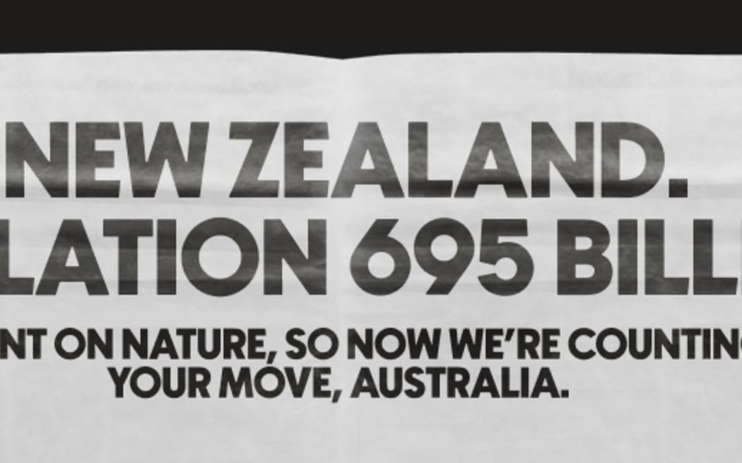 The new DOC billboard, in Australia.