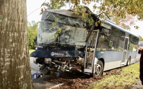 School Bus crashes into tree in Auckland