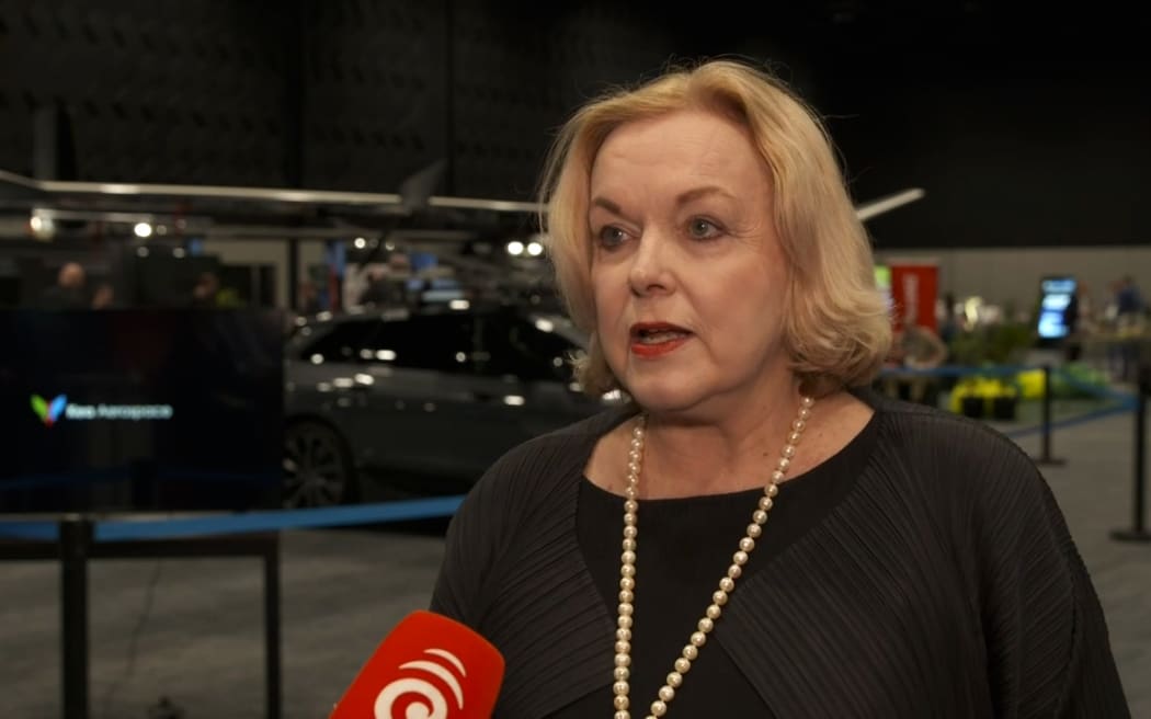 Judith Collins speaks at the aerospace summit.