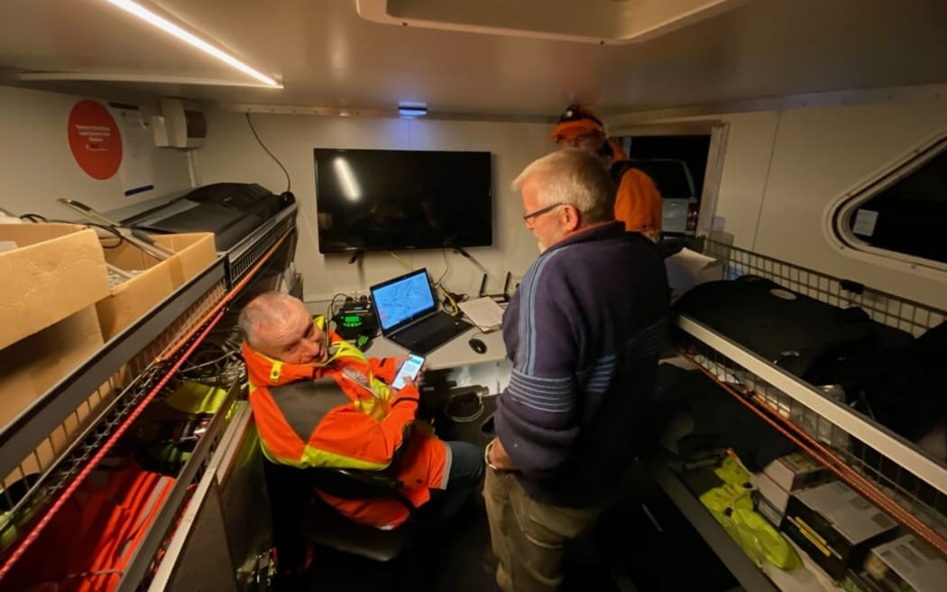 Eastern Southland search and rescue volunteers, from left, Lindsay Eunson, Colin Forbes and David McFazien.