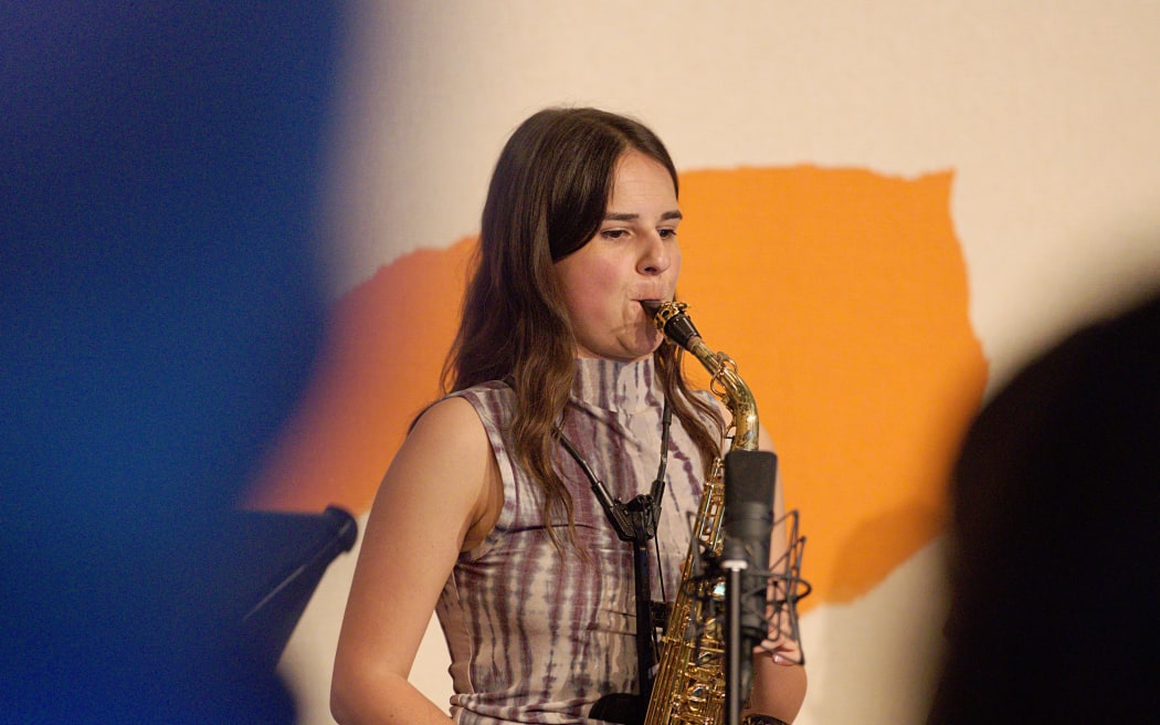 Saxophonist Alice Morgan