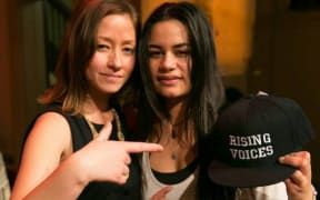 Rising Voices Movement co-founder Grace Taylor with  2014 Grand Slam winner Ashleigh Fata.