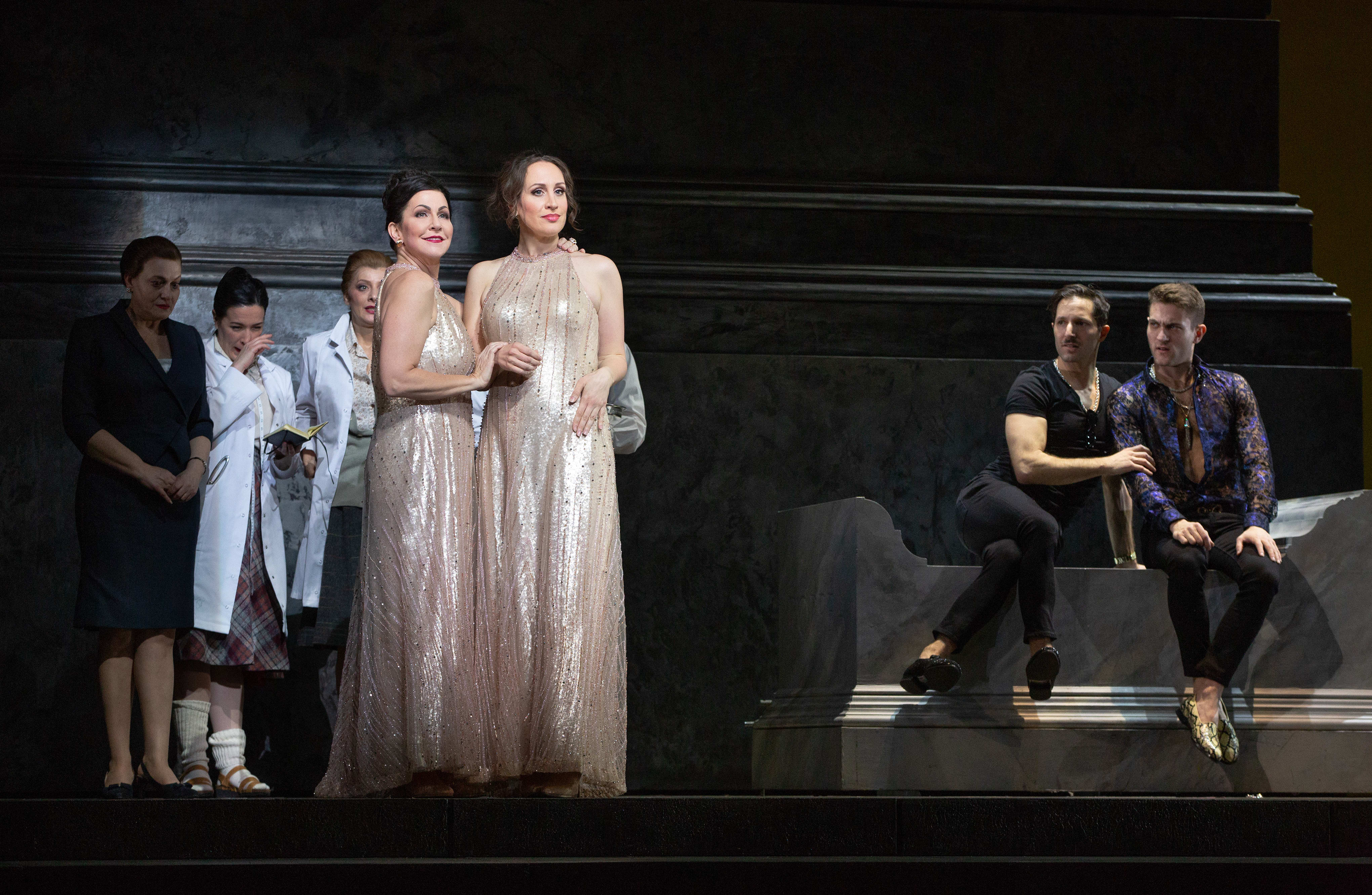Joyce DiDonato as Agrippina and Brenda Rae as Poppea