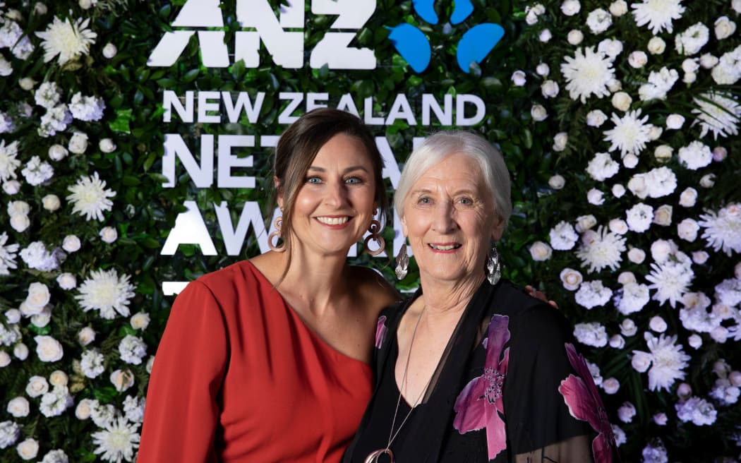 Jennie Wyllie and Lois Muir.
The Netball New Zealand Awards night, held at Spark Arena, Auckland, New Zealand.  30 October  2019       Photo: Brett Phibbs / www.photosport.nz