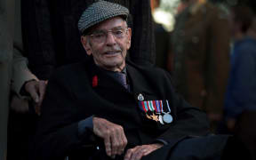 WWII veteran Private Allen Moore at the Auckland War Museum