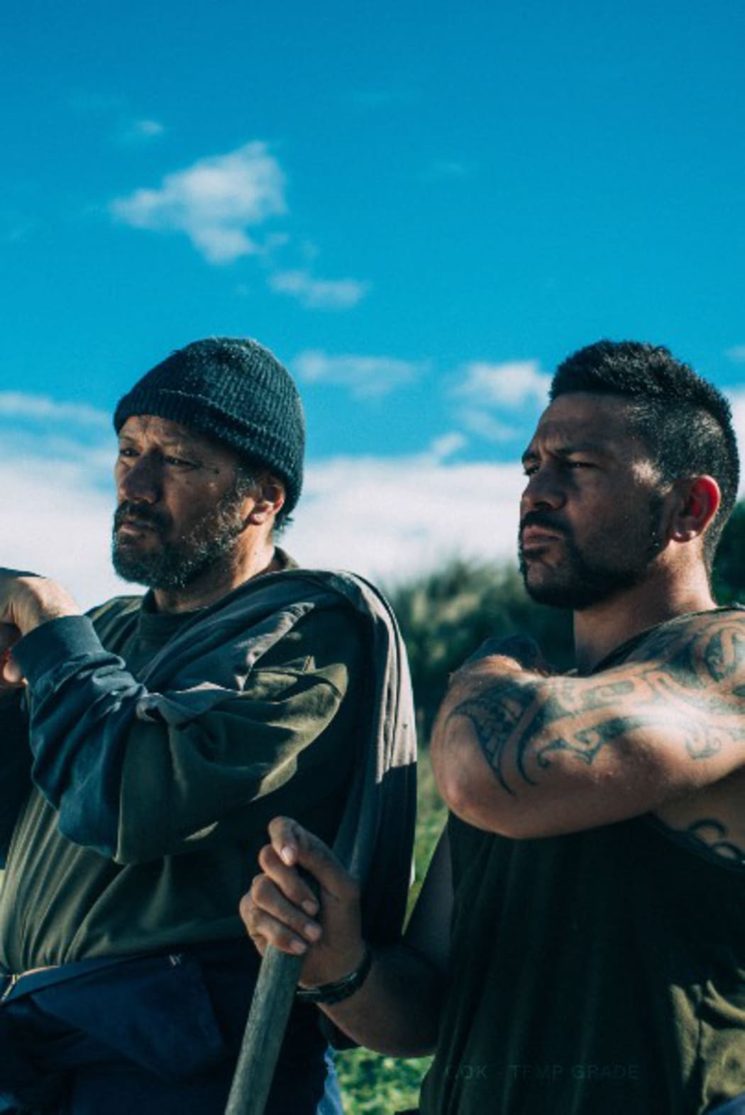 Jim Moriarty and Tānira Cooper in the new film, The Gravedigger of Kapu