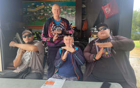 Simon Setephano-Parekura (left), Colin Leitch, Selwyn Lilley, Teau Aiturau.