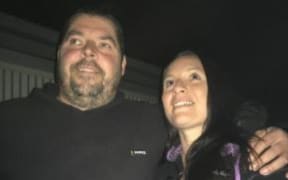 Dave Tetzlaff and partner Kirsten Mann, on the deck of their Lake Hawea home, from which they had a good view of a meteor on Monday night.