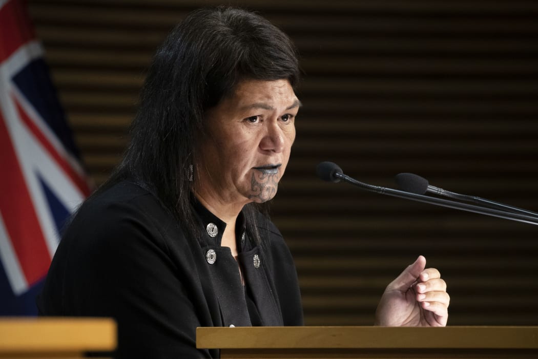 - POOL -  Foreign Affairs Minister Nanaia Mahuta during the post-Cabinet press conference with Prime Minister Jacinda Ardern, Parliament, Wellington. 07 March, 2022.  NZ Herald photograph by Mark Mitchell