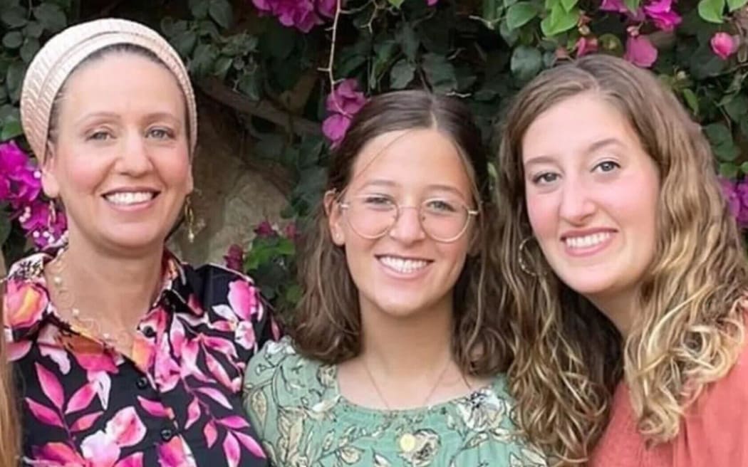 Lucy (left), Rina (centre) and Maia Dee were reportedly shot at close range after their car came under in the occupied West Bank.