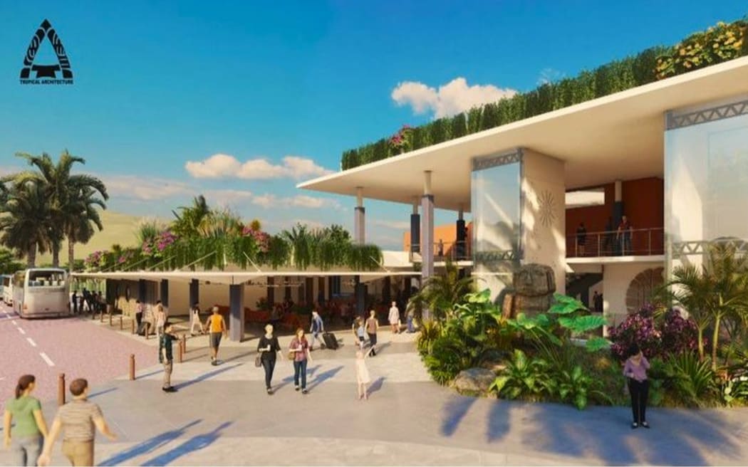 An artist’s impression of the new maritime terminal in Papeete.