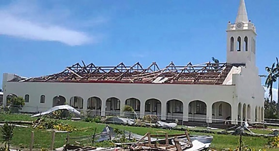 The Free Wesleyan Church of Tonga building in Tongaleleka village on Lifuka Island.