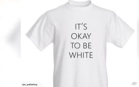 "It's Ok to be White" T-shirt being sold on Trade Me