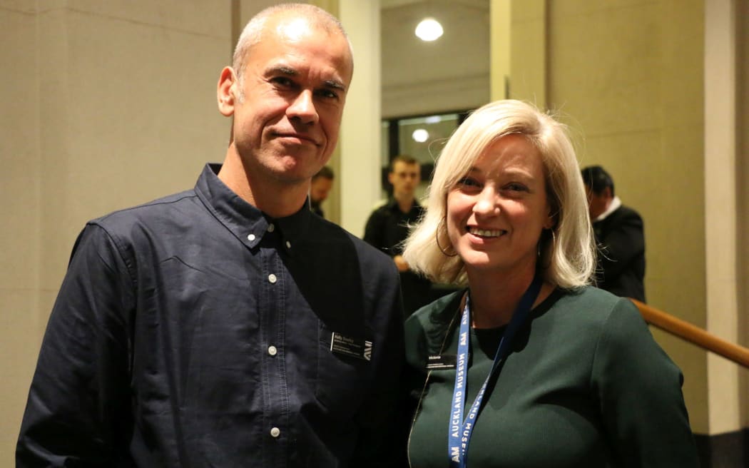 Project manager Kelly Bewley (L) with Auckland Museum head of exhibitions Victoria Travis.