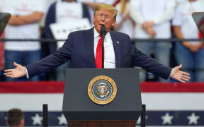President Donald Trump speaks during a campaign rally at the Rupp Arena on November 4, 2019 in Lexington, Kentucky.