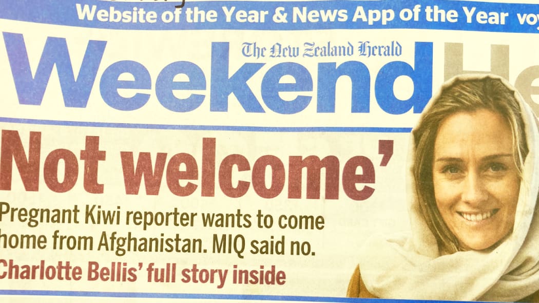 Charlotte Bellis's story makes a big splash i the Weekend Herald
