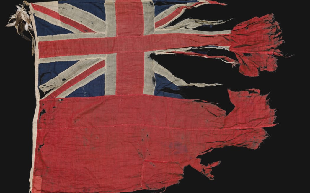 A tattered Union Jack