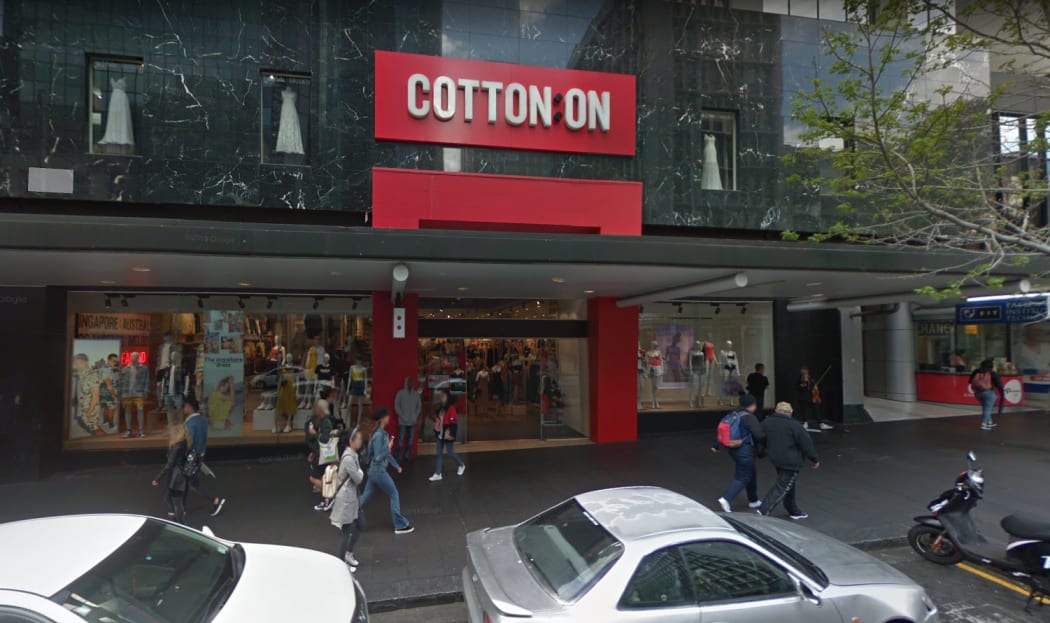 Distribution Centre workers picked outside Queen Street Cotton On store in Auckland.