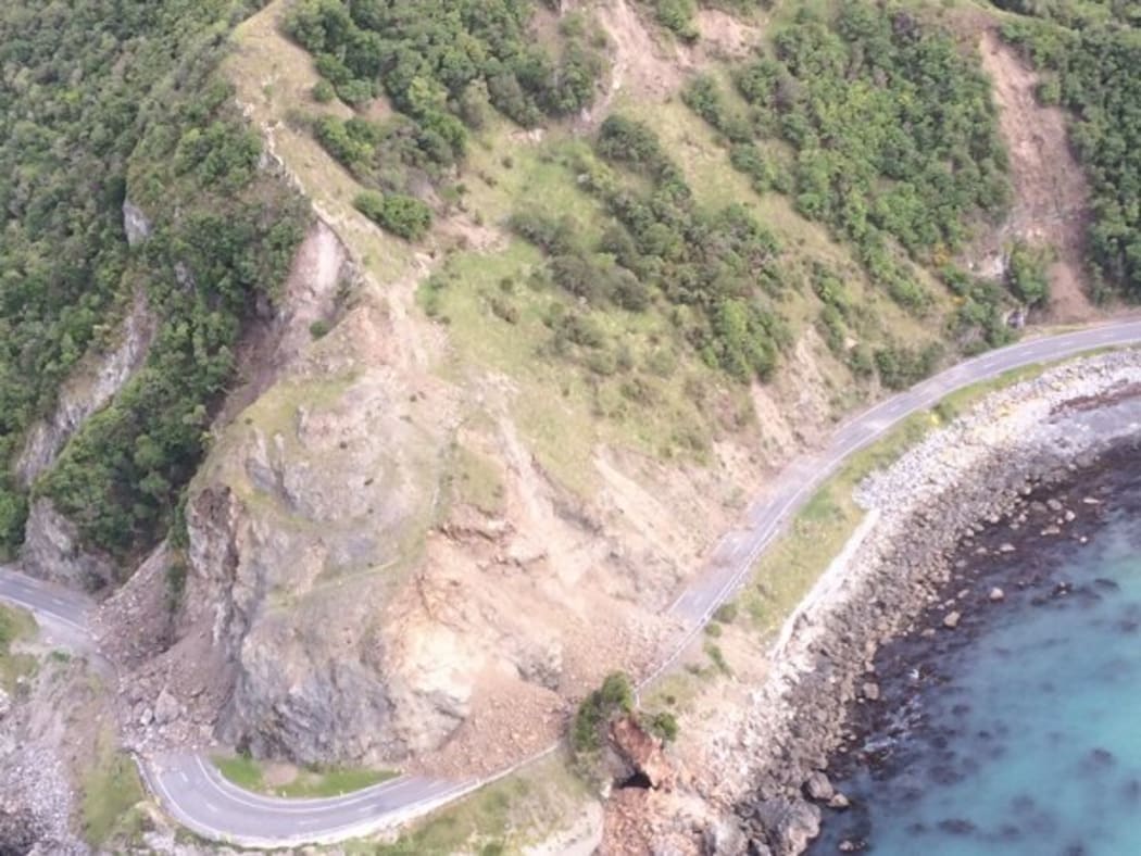 Earthquake damage and slips around Kaikoura after the Hanmer Springs earthquake on November 14.