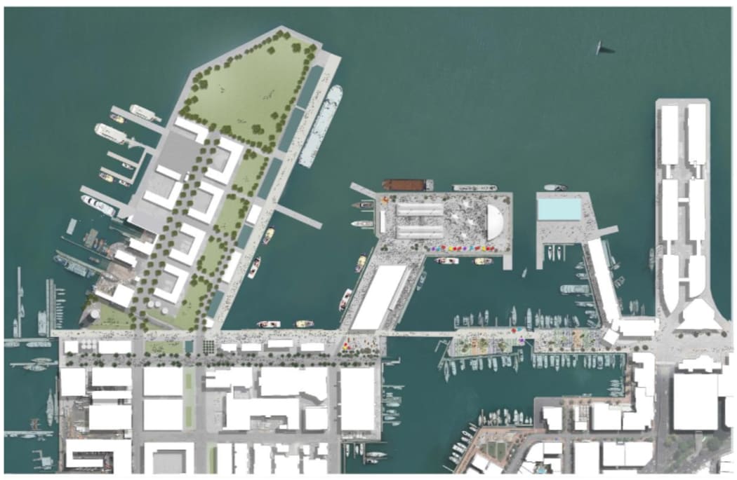 Auckland Council's outline of how it's village layout could be used post-America's Cup.
