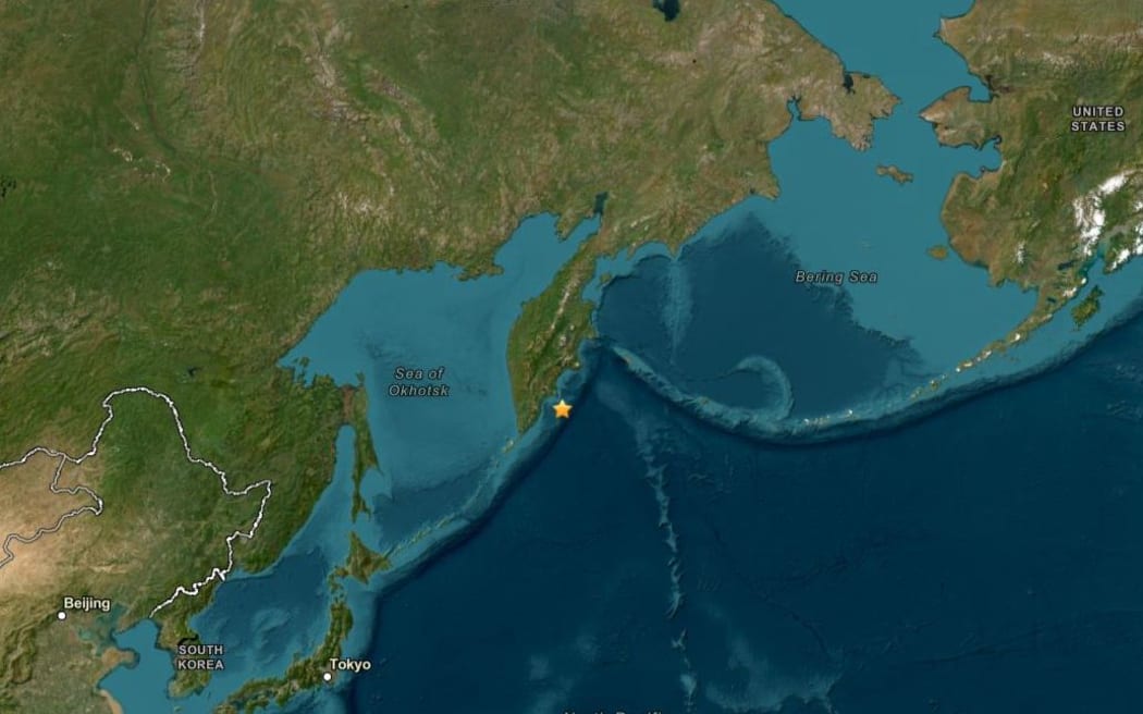 The magnitude 8 earthquake struck 74 kilometres deep off the eastern coast of Russia.