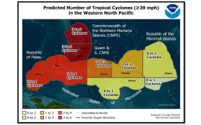 NOAA’s western North Pacific Tropical Cyclone (TC) Outlook for the remainder of 2025.