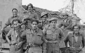 The 28th Maori Battalion waiting to move up into the front lines from Gambettola, Italy on 19 October 1944.