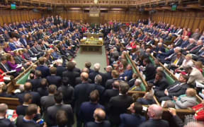 Members of parliament taking part in Prime Ministers questions in the House of Commons in London ahead of a vote on holding a snap election in June.