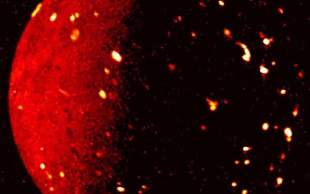 Io, a volcanically active moon of Jupiter.