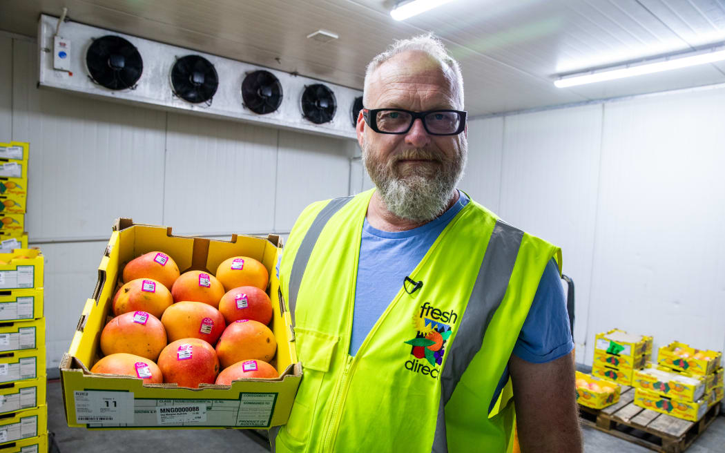Alastair Turner of Auckland wholesaler Fresh Direct sells a range of produce including mangoes.