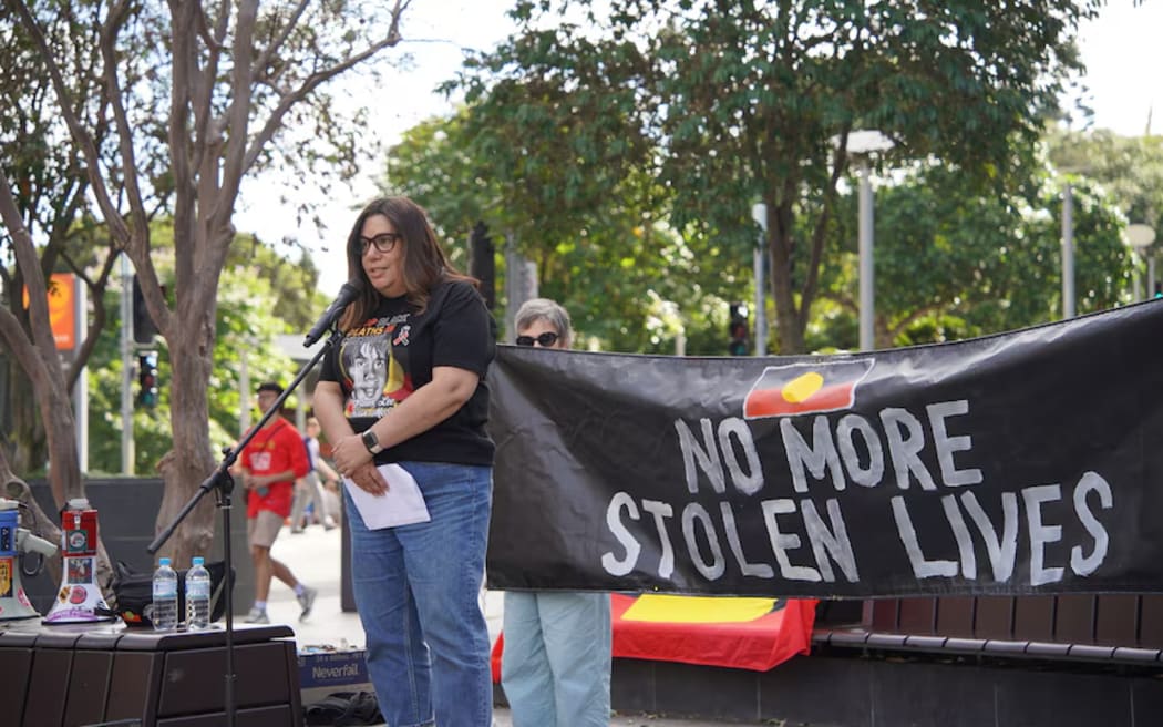 Hundreds attended the rally in Brisbane on Saturday.
