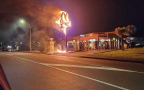 McDonald's on fire - Whangaparāoa