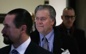 Steve Bannon arrives at the House Intelligence Committee closed door meeting