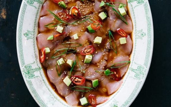 Trevally Sashimi with Truffle Ponzu