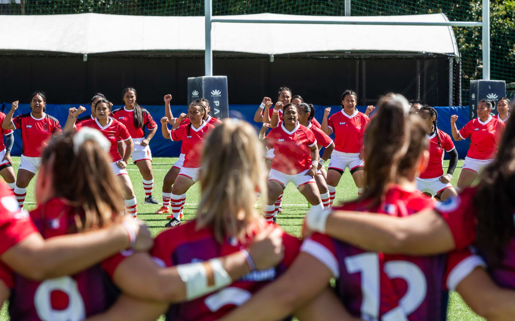 France vs Tonga at the International Defence Rugby competition in Auckland.