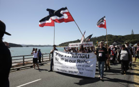 Hikoi arrives at Waitangi