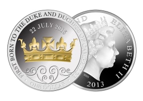 nz post coin for Prince George.