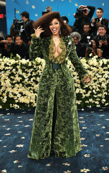 Cardi B attends the 2025 Met Gala Celebrating "Superfine: Tailoring Black Style" at Metropolitan Museum of Art on May 05, 2025 in New York City.