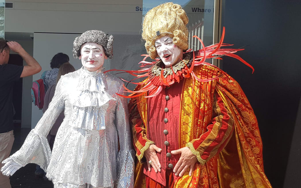 The welcome party at the Suter gallery's reopening.