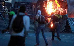 Protesters in Caracas.