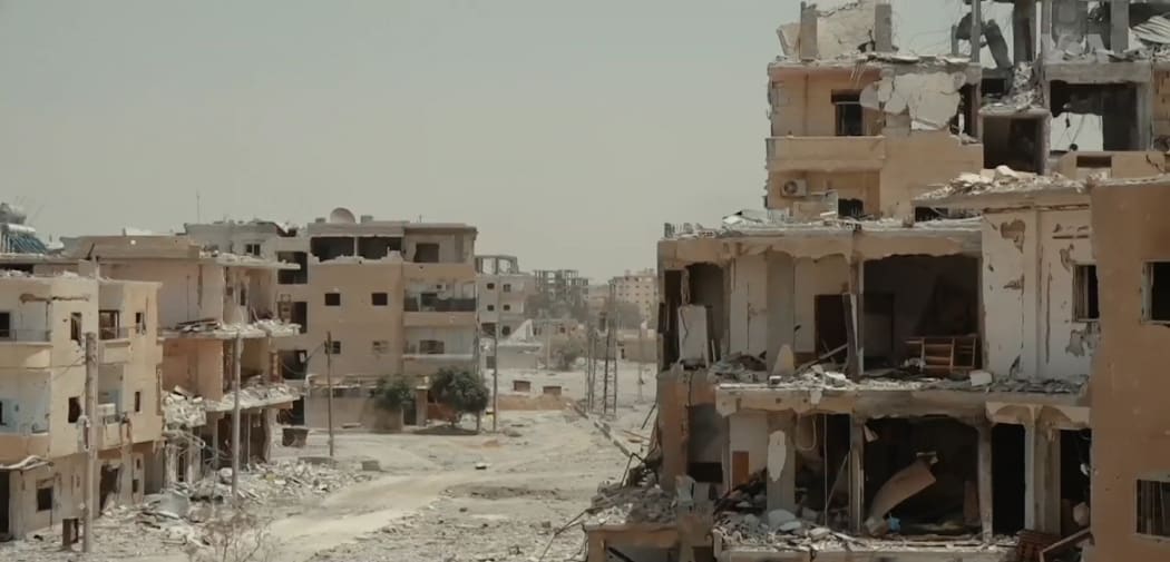 A destroyed suburb of Raqqa.