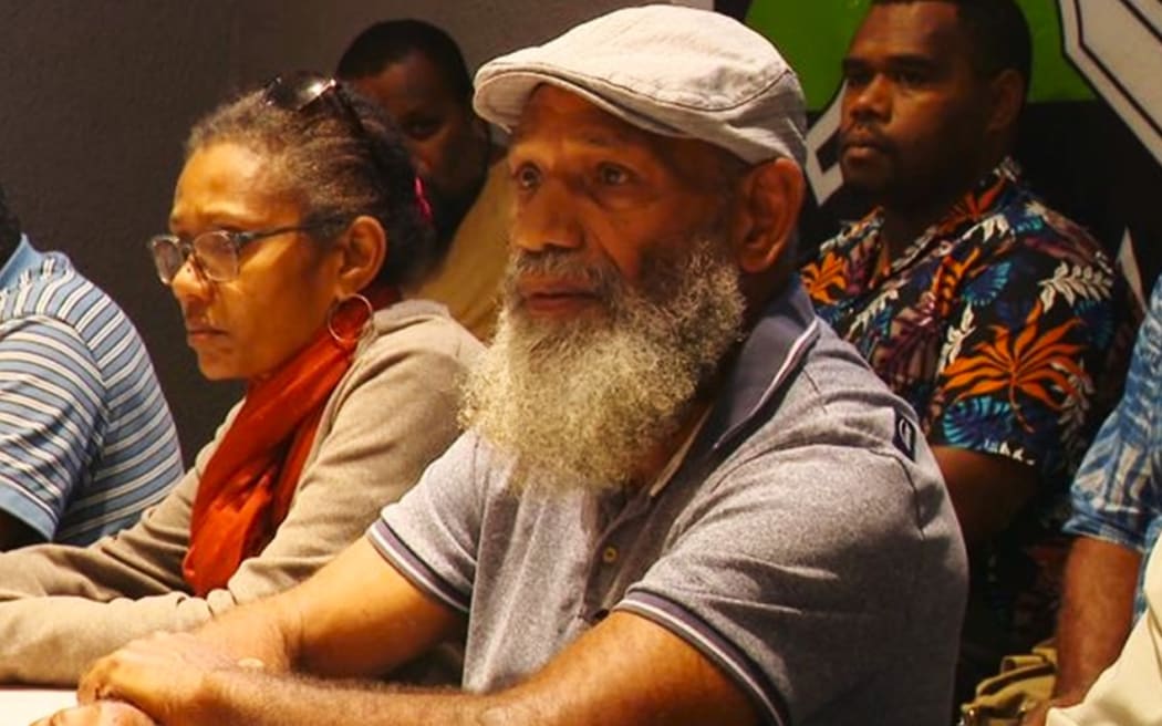 PALIKA spokesman Charles Washetine appeals for calm at a press conference on Friday 26 April 2024 – Photo NC la Première