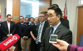 National MP Dr Jian Yang speaks to media on Wednesday.