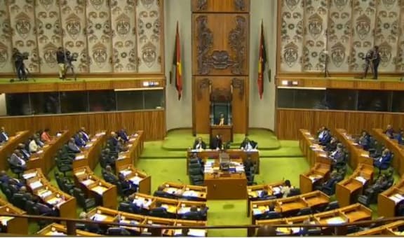 Papua New Guinea parliament in session on 15 February 2024.